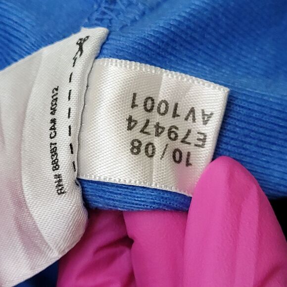 ADIDAS Track Jacket Small 19x27 Blue White Trim Trefoil - Picture 7 of 15